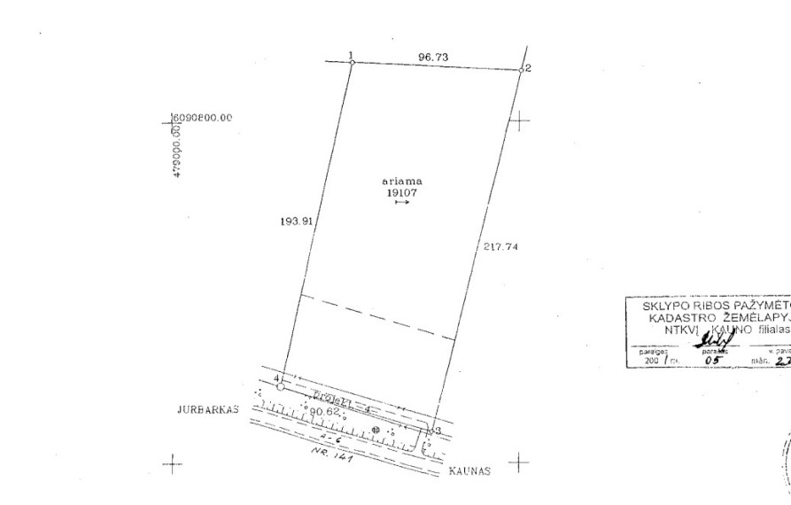Parduodamas kitos paskirties sklypas Kulautuvos mstl., Kauno r. sav., 191.07 a ploto 2