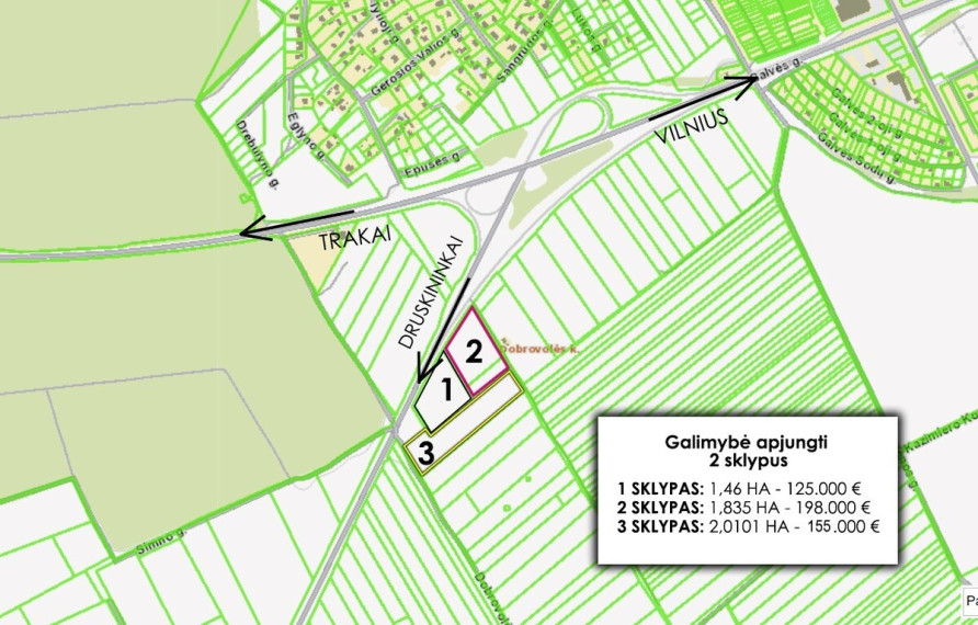Parduodamas kitos paskirties sklypas Trakų Vokė, Dobrovolės k., Vilniaus m. sav., 530.51 a ploto 5