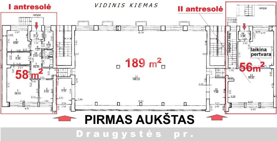 Parduodamos  patalpos Draugystės pr., Centras, Šiaulių m., Šiaulių m. sav., 442 m2 ploto 13