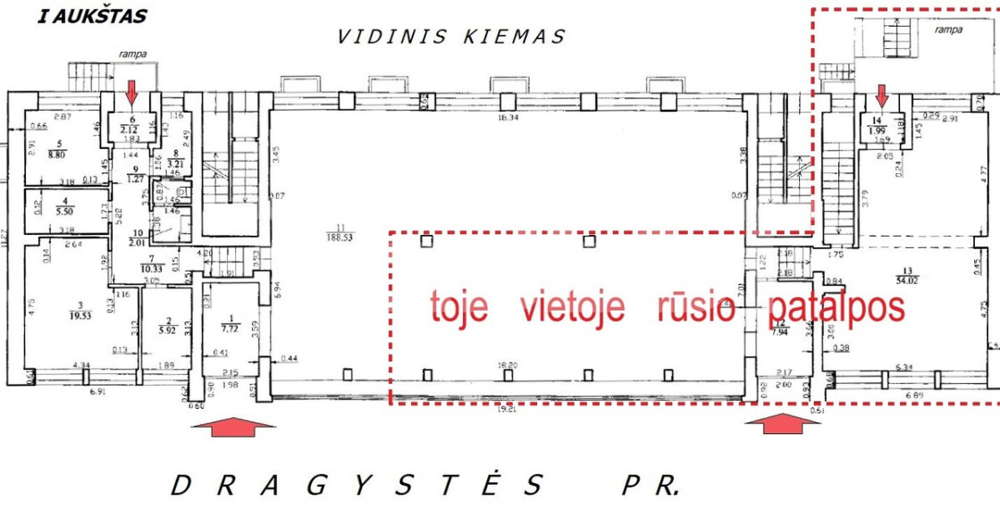 Parduodamos  patalpos Draugystės pr., Centras, Šiaulių m., Šiaulių m. sav., 442 m2 ploto 14