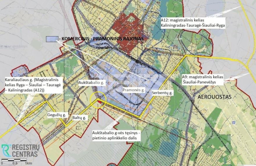 Parduodamas komercinės paskirties sklypas Baltų g., Verduliai, Šiaulių m., Šiaulių m. sav., 103.26 a ploto 5
