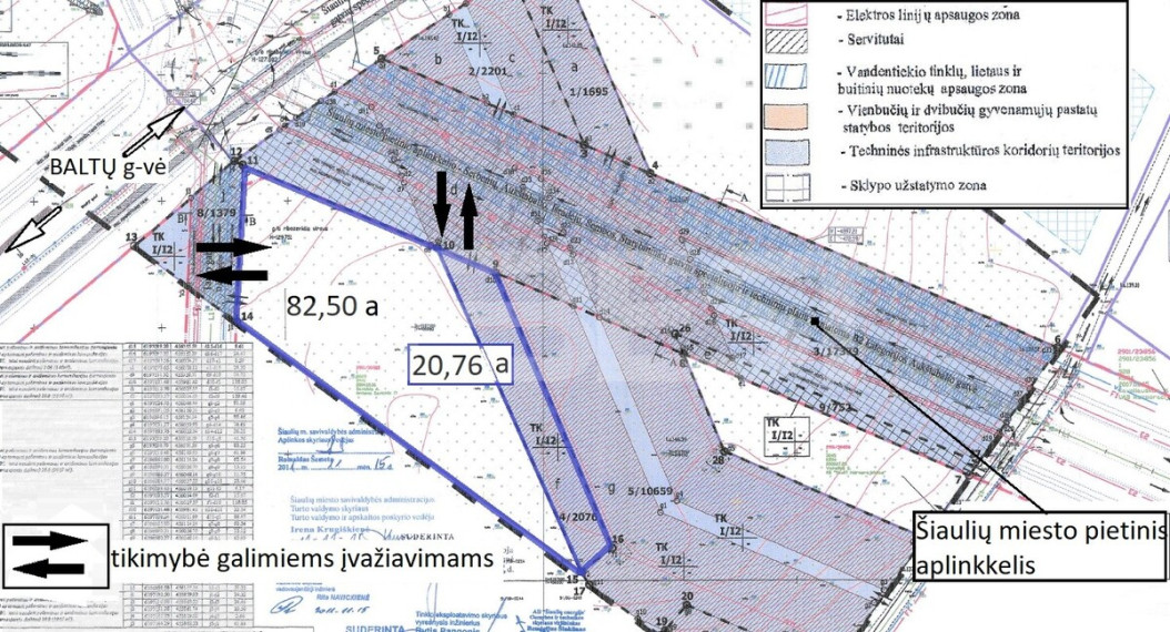 Parduodamas komercinės paskirties sklypas Baltų g., Verduliai, Šiaulių m., Šiaulių m. sav., 103.26 a ploto 2