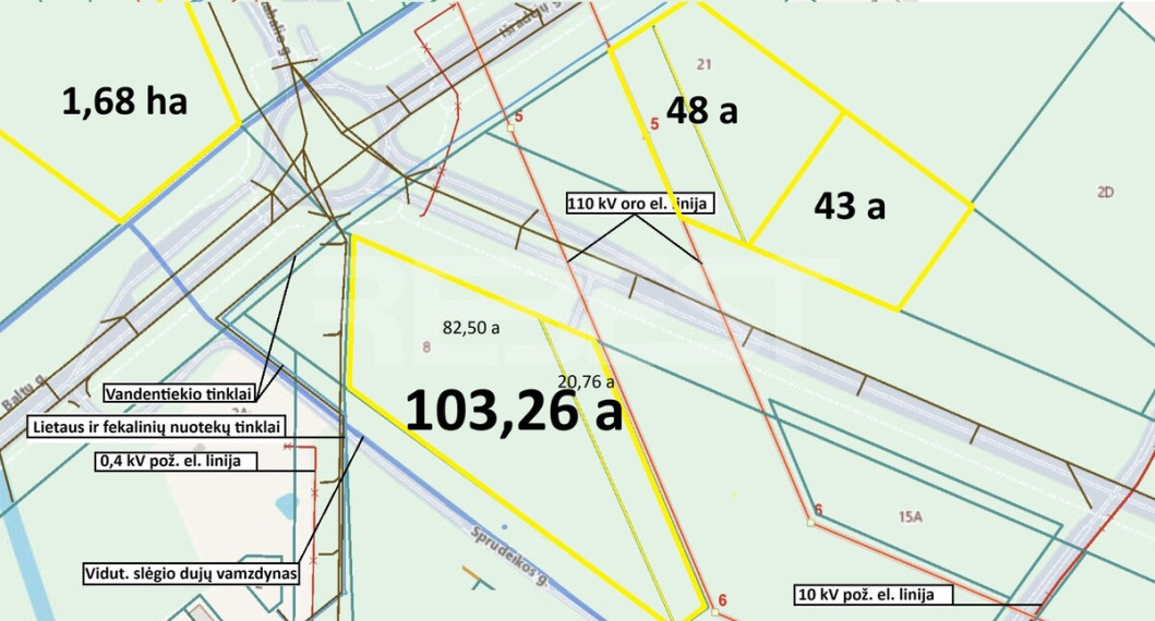 Parduodamas komercinės paskirties sklypas Baltų g., Verduliai, Šiaulių m., Šiaulių m. sav., 103.26 a ploto 4