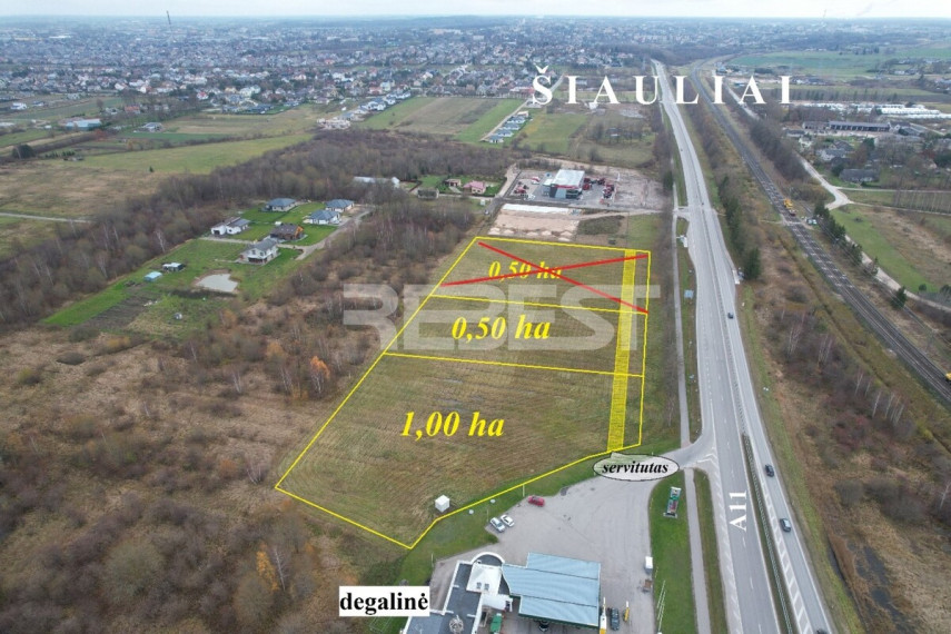 Parduodamas komercinės paskirties sklypas Vilniaus g., Vijolių k., Vijolių k., Šiaulių r. sav., 50 a ploto 3