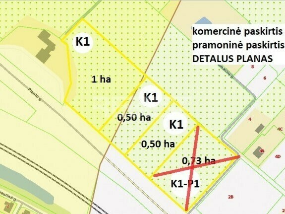 Parduodamas komercinės paskirties sklypas Vilniaus g., Vijolių k., Vijolių k., Šiaulių r. sav., 50 a ploto 3