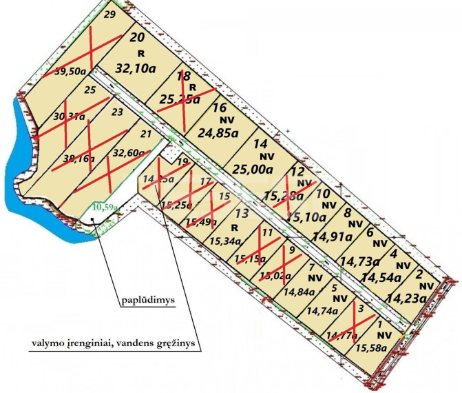 Parduodamas namų valdos paskirties sklypas Žvejų g., Jakštaičiukų k., Jakštaičiukų k., Šiaulių r. sav., 14.23 a ploto 1