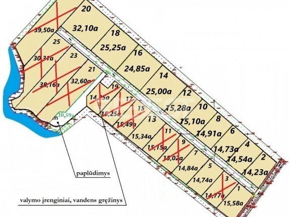 Parduodamas namų valdos paskirties sklypas Žvejų g., Jakštaičiukų k., Jakštaičiukų k., Šiaulių r. sav., 14.23 a ploto 3