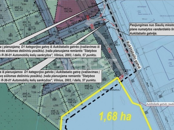 Nuomojamas komercinės paskirties sklypas Baltų g., Lieporiai, Šiaulių m., Šiaulių m. sav., 168 a ploto 3