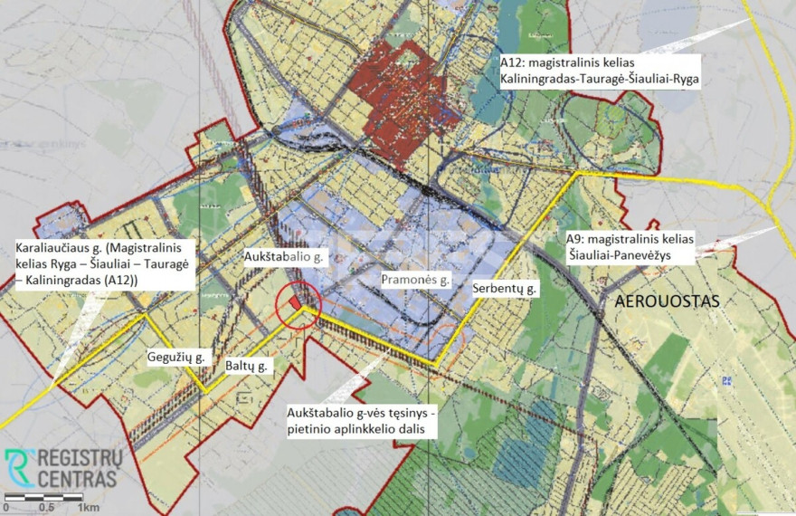 Parduodamas komercinės paskirties sklypas Baltų g., Verduliai, Šiaulių m., Šiaulių m. sav., 168 a ploto 6