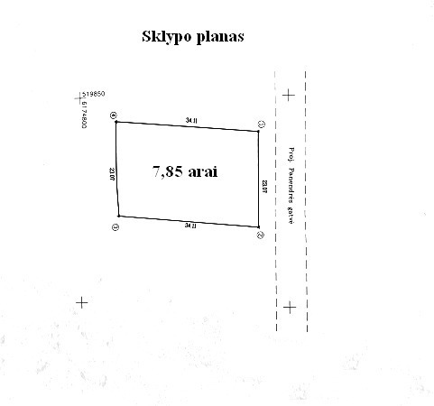 Parduodamas kitos paskirties sklypas Panendrės g., Molainiai, Panevėžio m., Panevėžio m. sav., 7.85 a ploto 6