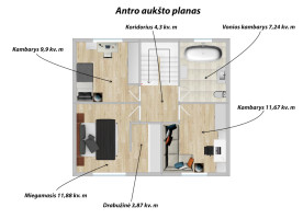 Parduodamas namas Kalvos g., Didžiasalio k., Vilniaus r. sav., 123.76 m2 ploto, 2 aukštai 29