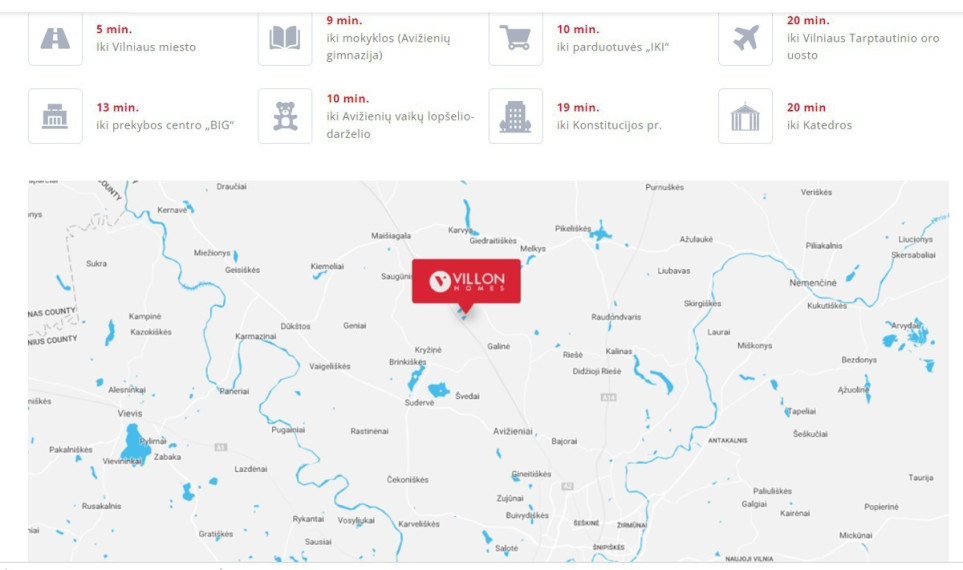 Nuomojamas butas Ežerėlių g., Avižieniai, Vilniaus m., Vilniaus m. sav., 61.33 m2 ploto, 2 kambariai 8