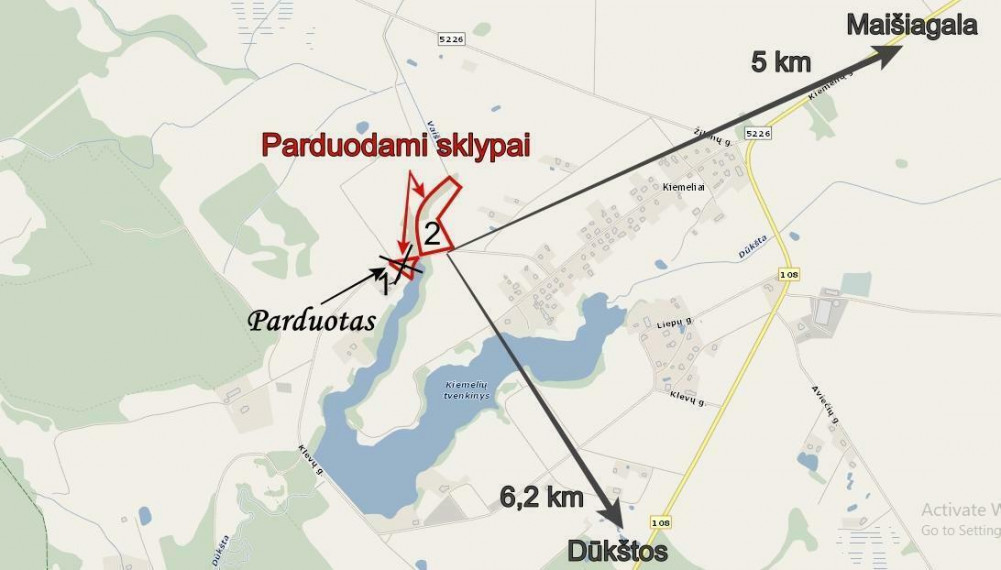 Parduodamas  sklypas Klevų g., Kiemelių k., Vilniaus r. sav., 100 a ploto 3