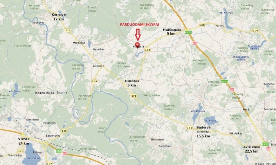 Parduodamas  sklypas Klevų g., Kiemelių k., Vilniaus r. sav., 100 a ploto 17