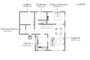 Parduodamas namas Riešės 7-oji g., Grikienių k., Vilniaus r. sav., 230 m2 ploto, 2 aukštai 13