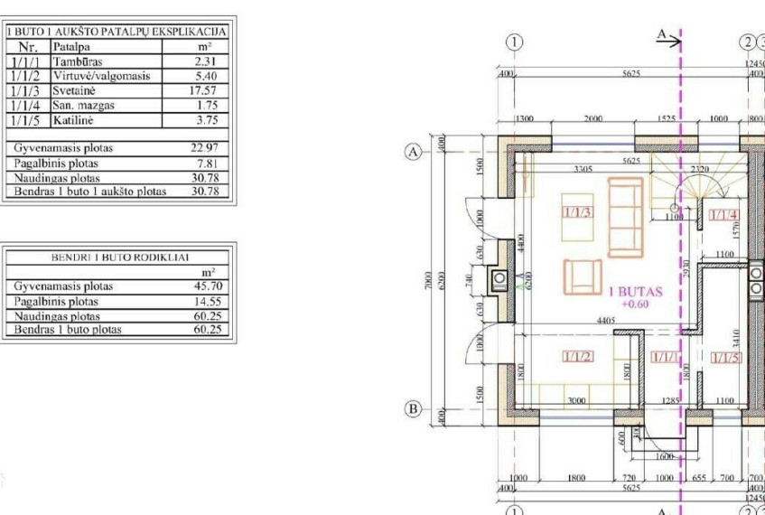 Parduodamas namas Normantų k., Klaipėdos r. sav., 60 m2 ploto, 2 aukštai 3