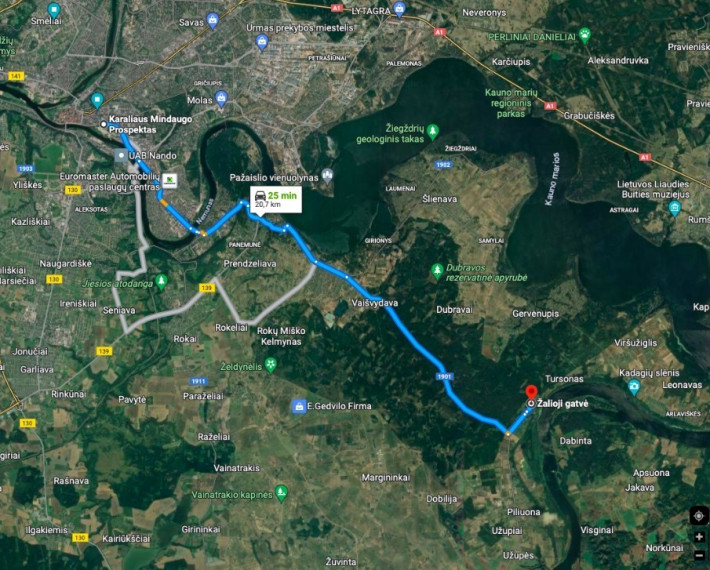 Parduodamas  sklypas Žalioji g., Piliuonos k., Kauno r. sav., 22.49 a ploto 17