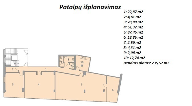 Nuomojamos administracinės patalpos Gabijos g., Pašilaičiai, Vilniaus m., Vilniaus m. sav., 100 m2 ploto 2