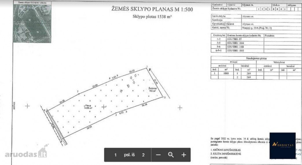 Parduodamas sklypas Naujoji g., Putinai, Alytaus m., Alytaus m. sav., 15.00 a ploto 20