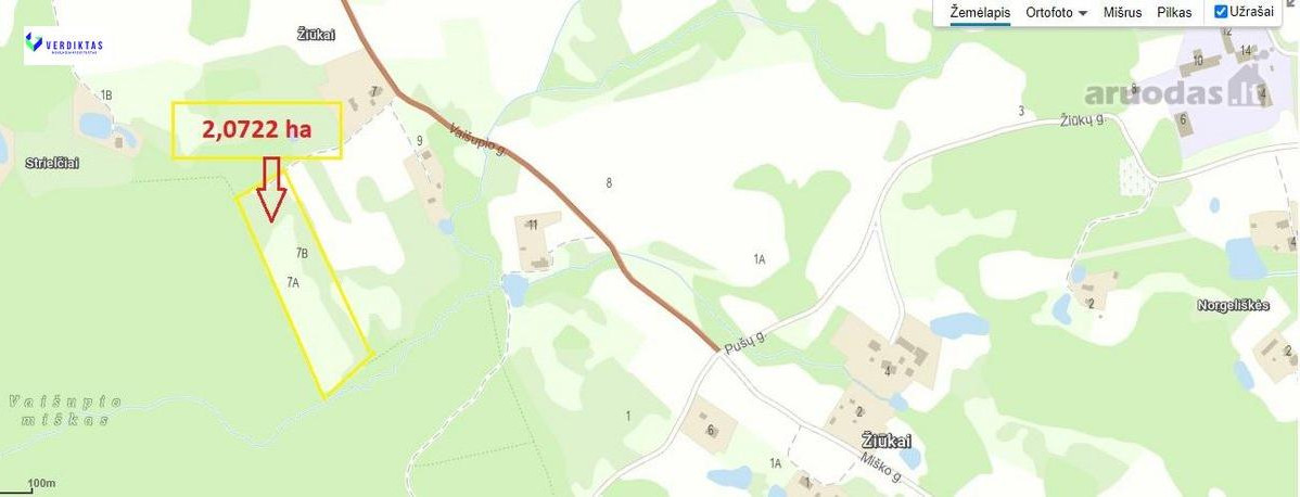 Parduodamas sklypas Vaišupio g., Žiūkų k., Alytaus r. sav., 155.00 a ploto 20