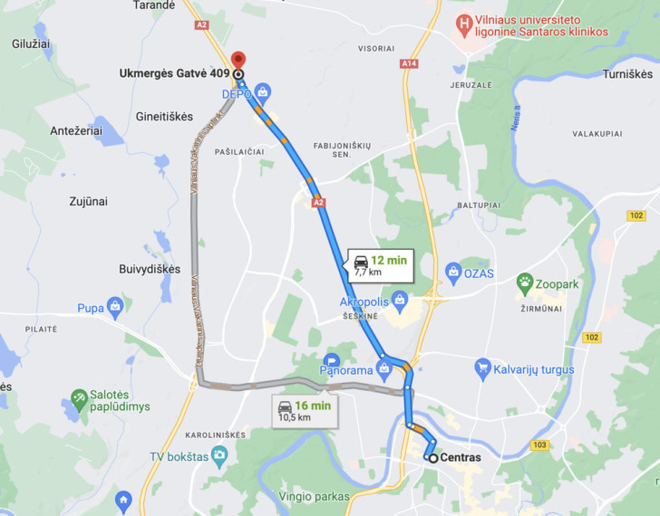 Parduodamas butas Ukmergės g., Fabijoniškėse, Vilniuje, 27 kv.m ploto, 2 kambariai 6
