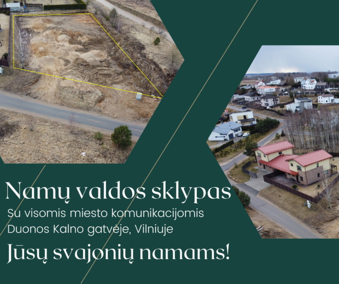 Parduodamas sklypas Duonos Kalno g., Bajoruose, Vilniuje, 12 a ploto 1
