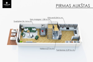 Parduodamas namas Edinburgo g., Tarandėje, Vilniuje, 132 kv.m ploto, 2 aukštai su mansarda 22