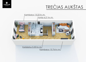 Parduodamas namas Edinburgo g., Tarandėje, Vilniuje, 132 kv.m ploto, 2 aukštai su mansarda 24