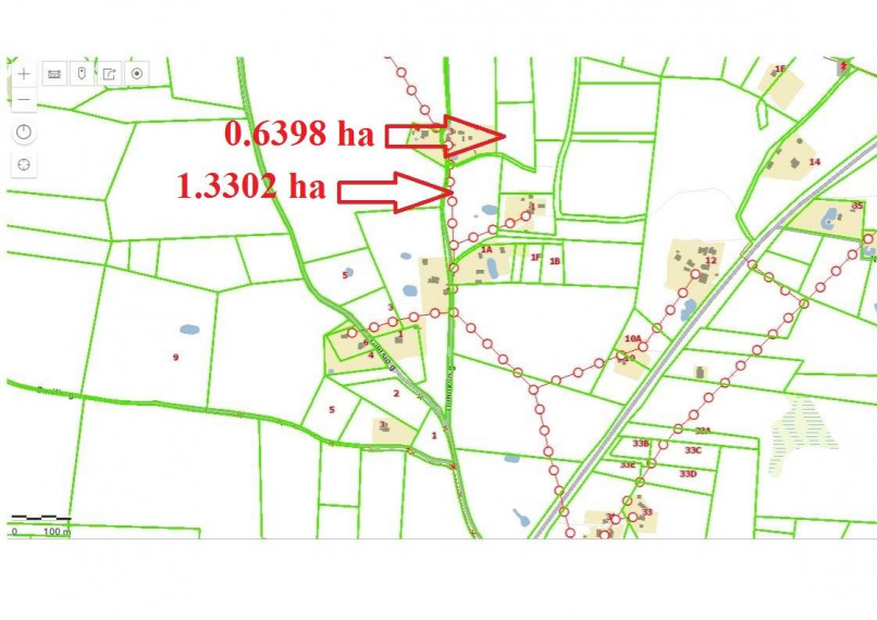 Parduodamas sklypas Padvarionių k., Trakų r. sav., 133 a ploto 1