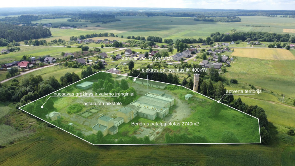 Parduodamos patalpos Punžonių k., Vilniaus r. sav., 2740.00 m² ploto 1
