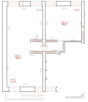 Parduodamas butas Taikos pr., Centras, Klaipėdos m., Klaipėdos m. sav., 52.00 m² ploto 2 kambariai 22