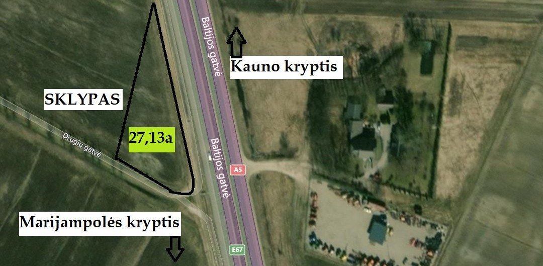 Parduodamas  sklypas Drugių g., Jonučių k., Kauno r. sav., 27.13 a ploto 2