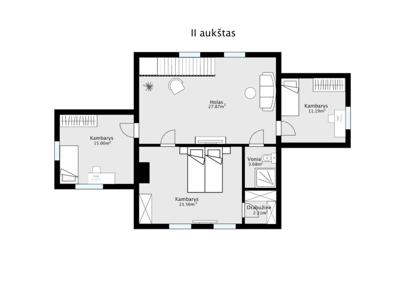 Parduodamas namas Vakaro g., Dainių k., Jurbarko r. sav., 223.96 m2 ploto, 2 aukštai 31