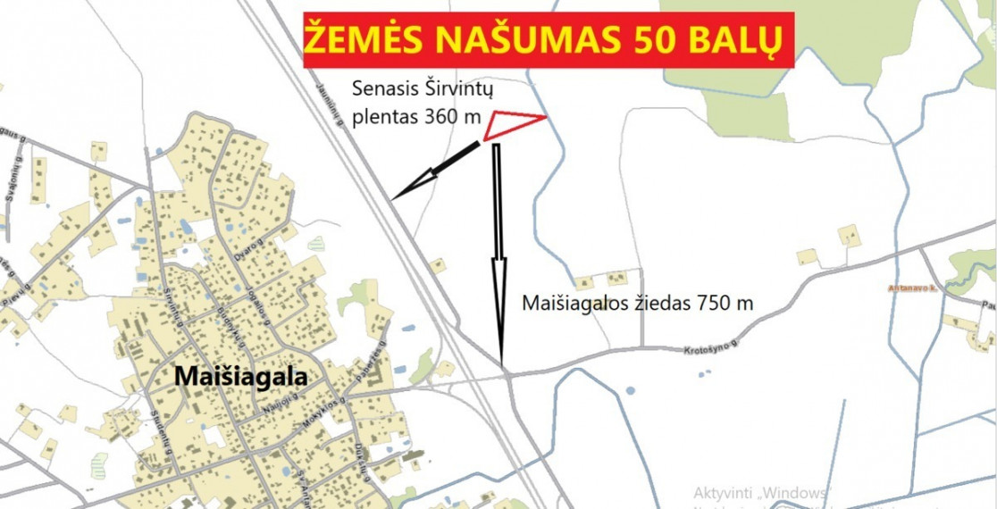 Parduodamas sklypas Maišiagalos mstl., Vilniaus r. sav., 110 a ploto 1