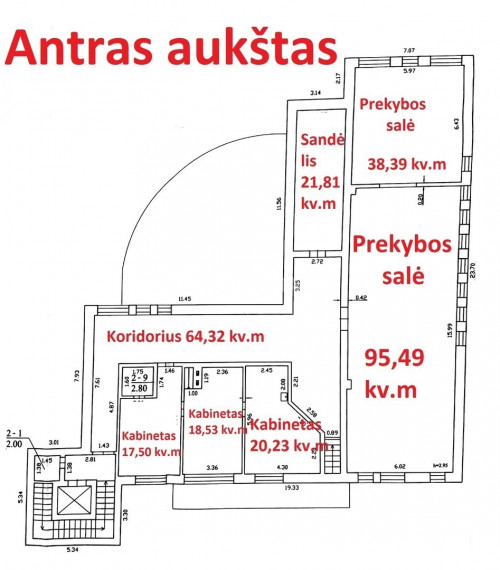 Parduodamos administracinės, kitos paskirties patalpos Vakarinė g., Panevėžio m. sav., 1657.54 m2 ploto 17