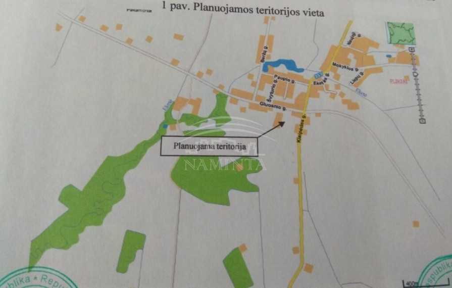 Parduodamas  sklypas Plikių mstl., Klaipėdos r. sav., 13 a ploto 5