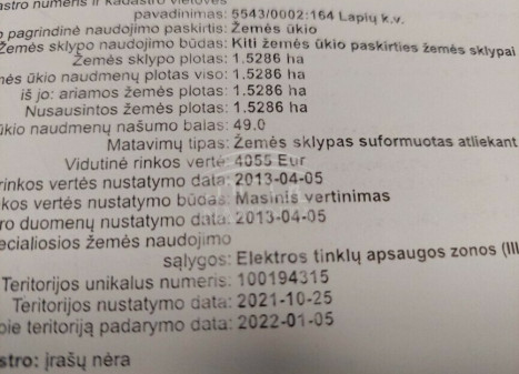 Parduodamas  sklypas Utrių k., Klaipėdos r. sav., 152 a ploto