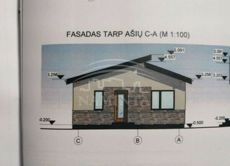 Parduodamas namas Baukštininkų k., Klaipėdos r. sav., 95 m2 ploto, 1 aukštai