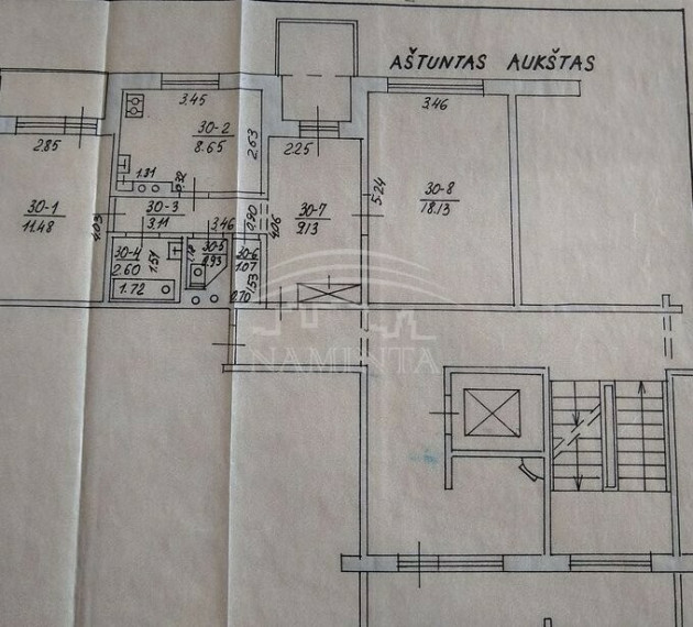 Parduodamas butas Lūžų g., Bandužiai, Klaipėdos m., Klaipėdos m. sav., 55 m2 ploto, 2 kambariai 1