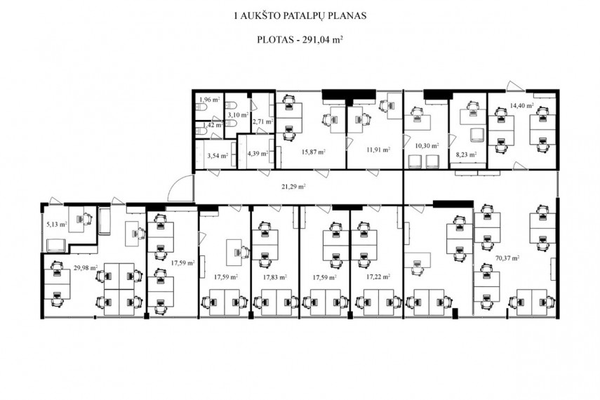 Nuomojamos administracinės, paslaugų, prekybos patalpos Žirnių g., Naujininkai, Vilniaus m., Vilniaus m. sav., 100 m2 ploto 10