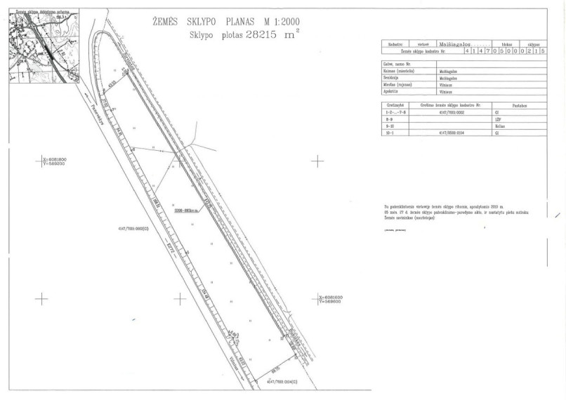 Parduodamas  sklypas Maišiagalos mstl., Vilniaus r. sav., 282.15 a ploto 2