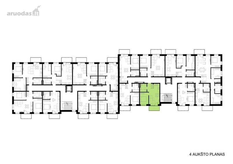 Parduodamas butas Sausio 13-osios g., Karoliniškės, Vilniaus m., Vilniaus m. sav., 37.69 m² ploto 2 kambariai 4