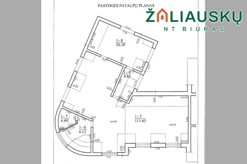 Parduodamas butas M. K. Čiurlionio g., Centras, Šiaulių m., Šiaulių m. sav., 375 m² ploto 5 kambariai 20