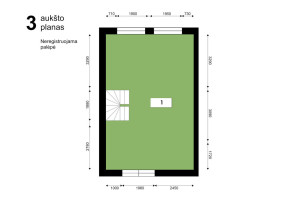 Parduodamas butas per kelis aukštus Lazdynėliuose, Vilniuje, 106 kv.m iš kurių 40 kv. m neregistruojama palėpė 9