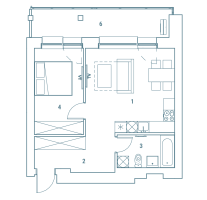 Parduodamas butas Lazdynėlių g., Lazdynėliai, Vilniaus m., Vilniaus m. sav., 46.12 m² ploto 2 kambariai 14