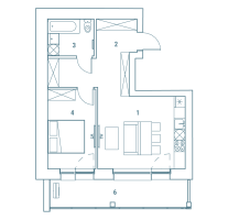 Parduodamas butas Lietaus g., Lazdynėliai, Vilniaus m., Vilniaus m. sav., 46.89 m² ploto 2 kambariai 8