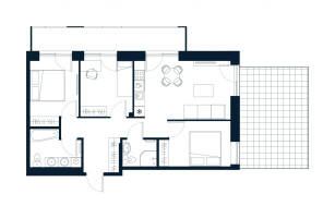 Parduodamas butas M. Mažvydo g., Pilaitė, Vilniaus m., Vilniaus m. sav., 73.17 m² ploto 4 kambariai 3