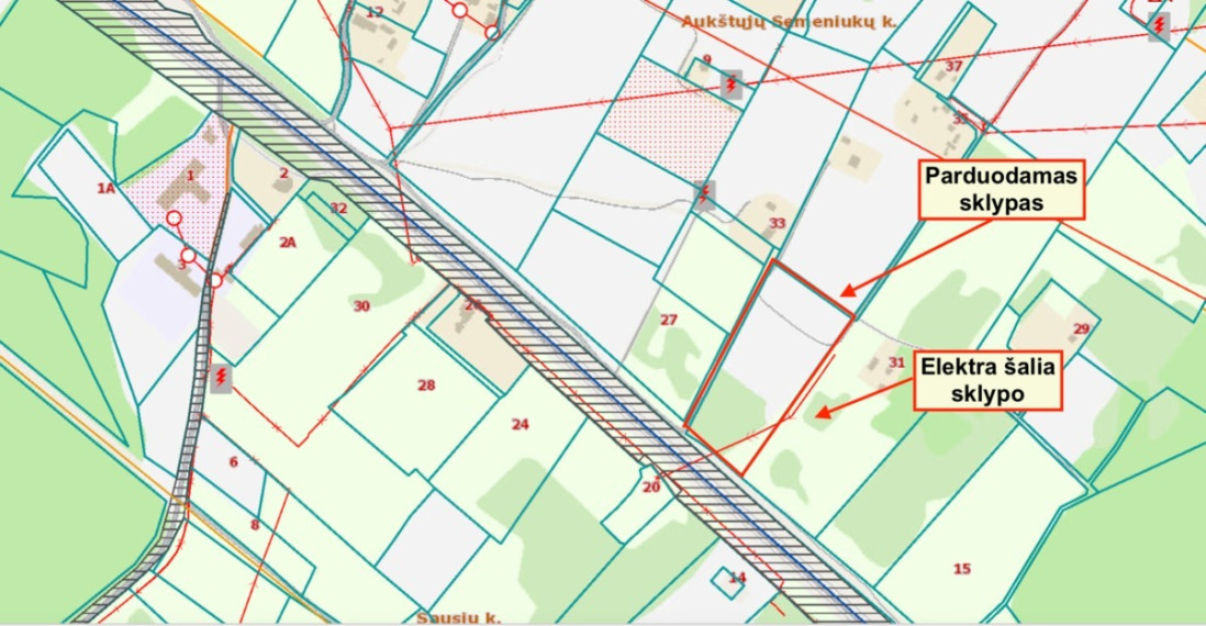 Parduodamas kitos paskirties sklypas Aukštųjų Semeniukų k., Trakų r. sav., 174.92 a ploto 4