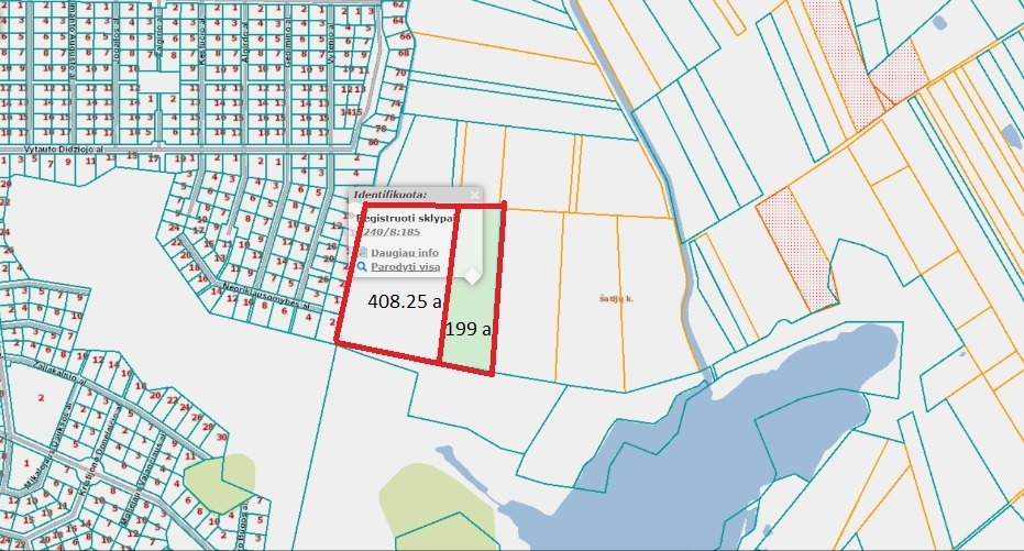 Parduodamas  sklypas Šatijų k., Kauno r. sav., 199 a ploto 2