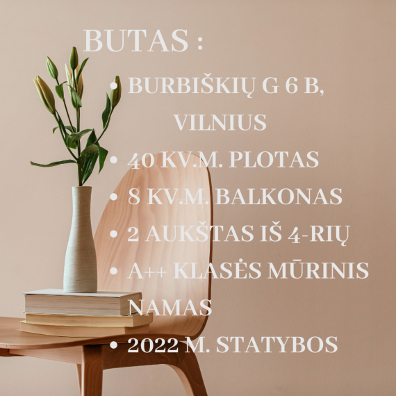 Parduodamas butas Burbiškių g., Burbiškės, Vilniaus m., Vilniaus m. sav., 40 m² ploto 2 kambariai 4